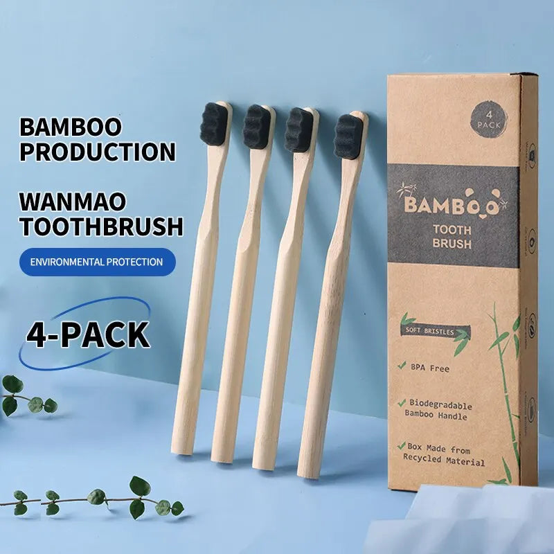 Cepillo de Dientes de Bambú | Cerdas Ultrasuaves y Biodegradables